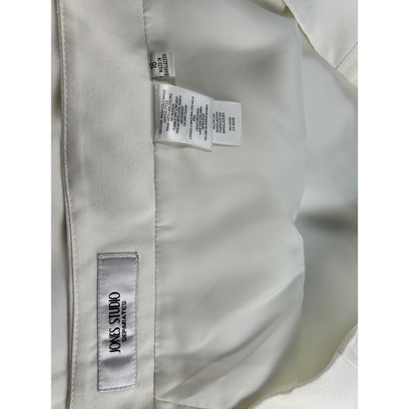 Jones Studio Separates Womens White 2 Piece Skirt Suit Blazer Set Size 16 NEW - Picture 16 of 16
